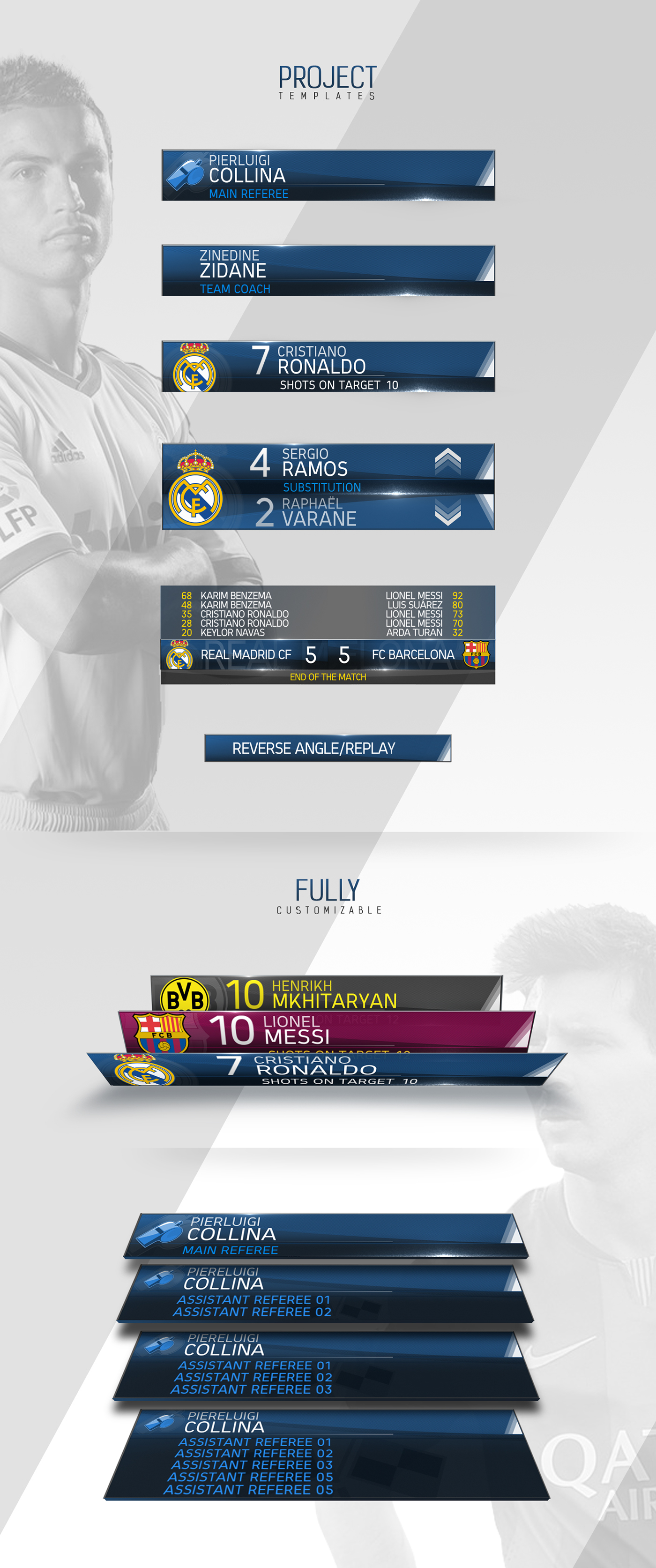 sports graphics Template Graphics envato customizable broadcast On-Air football soccer