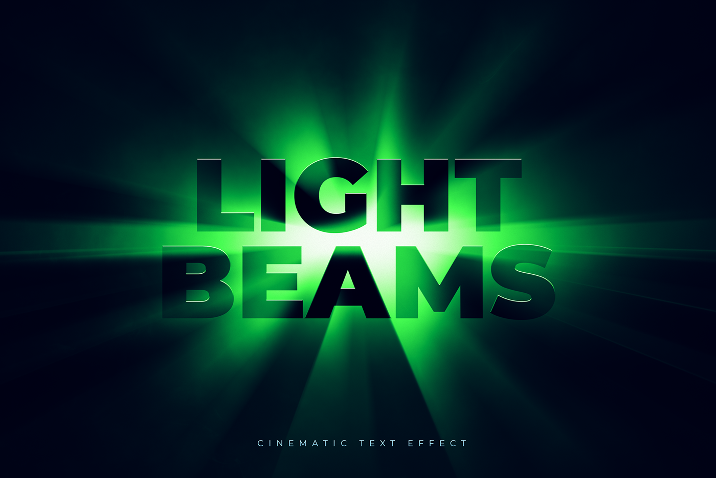 light template beam shine radiant type typography   effect glare ray