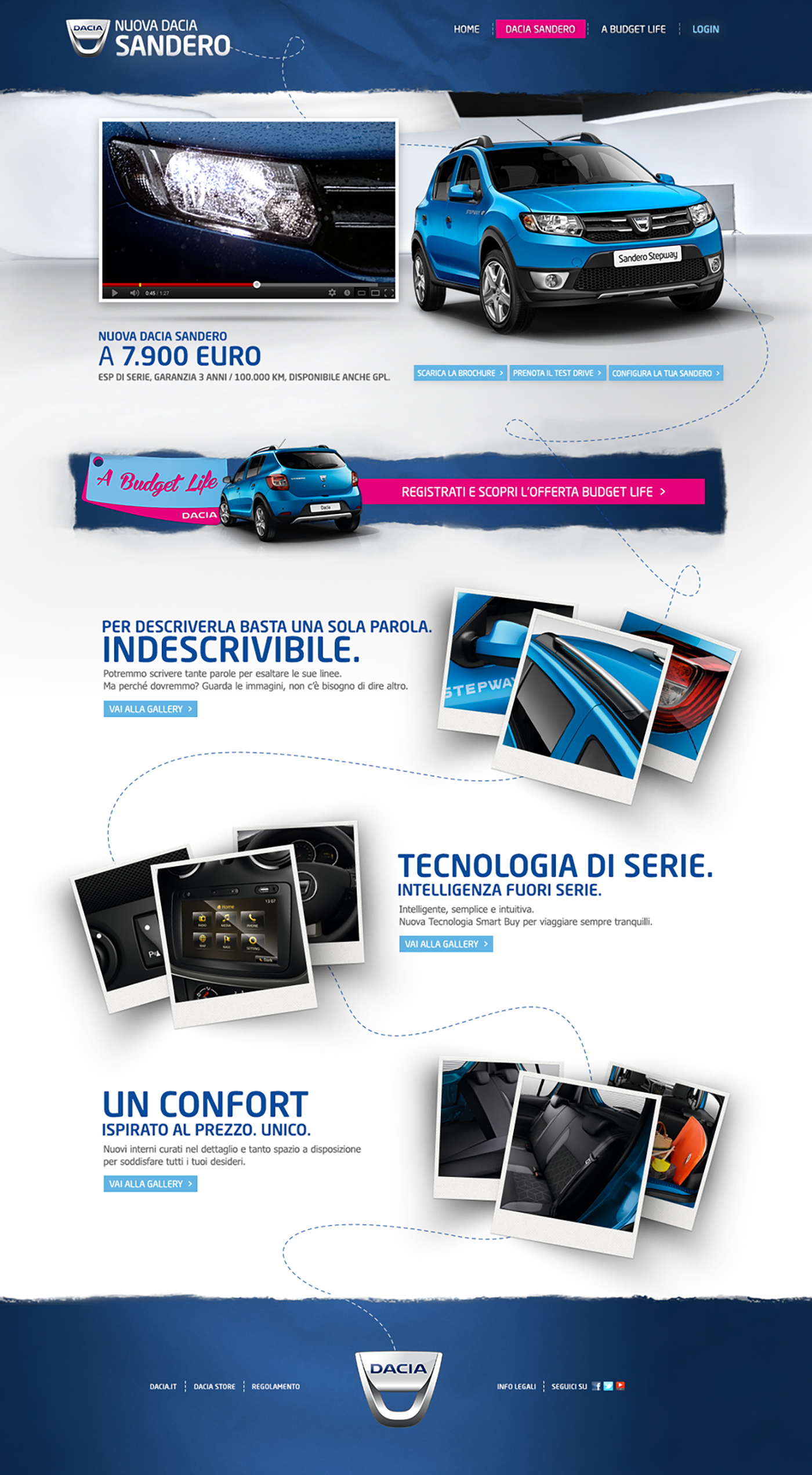 automotive   dacia sandero Integrated Campaign activation Web promo
