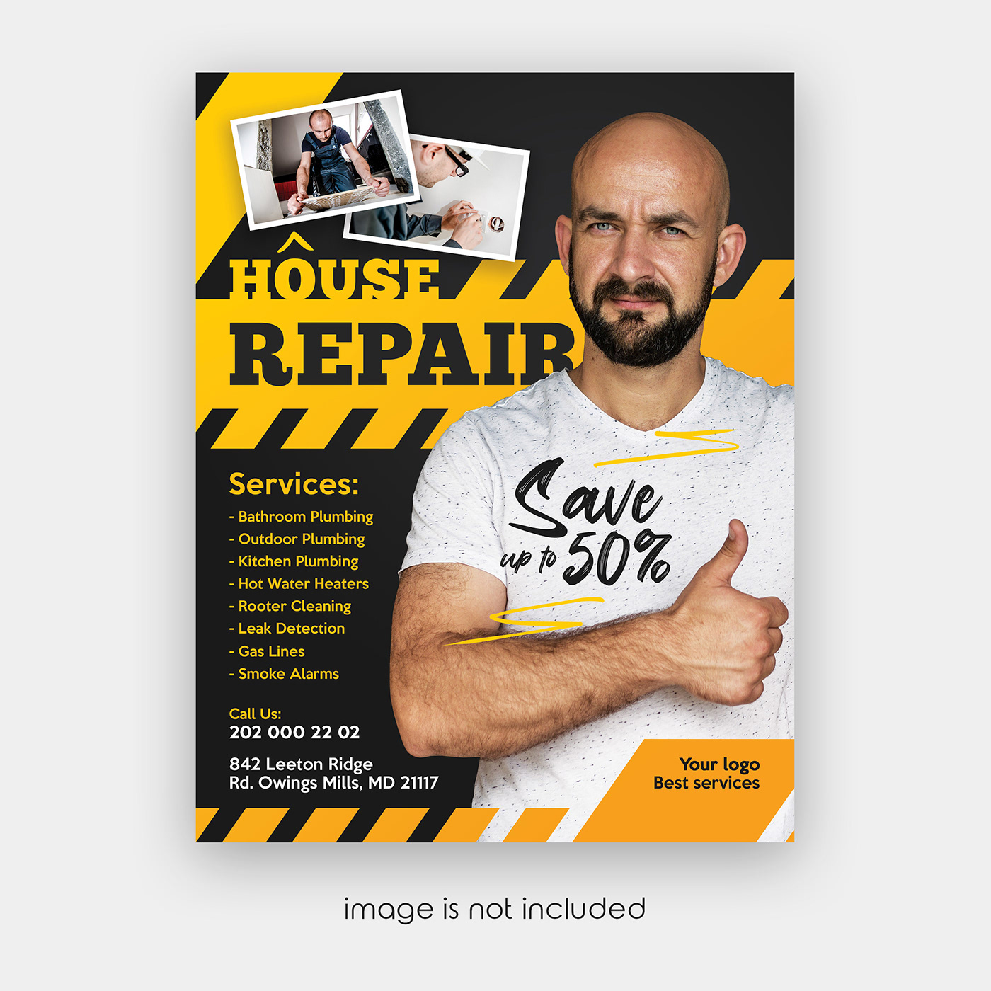 banner flyer free freebie handyman household poster Repair repairman service