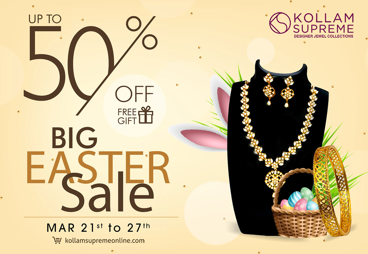 Easter sale Fashion  орнамент Social media post design Advertising  big one gram jewellery online womens jewellery online