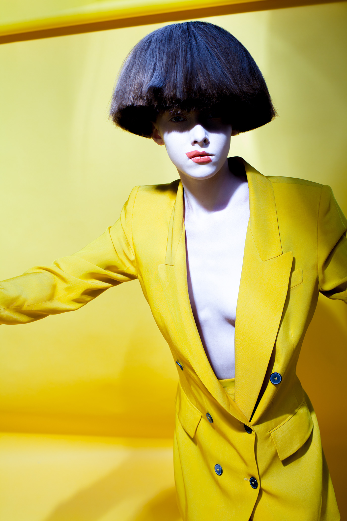 hair makeup art kandinsky glitche White yellow