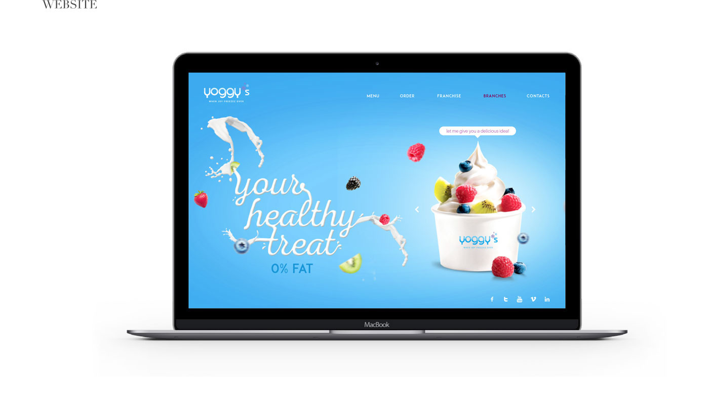 photo manipulation frozen yogurt branding  typography   milk ice cream fruits healthy treate