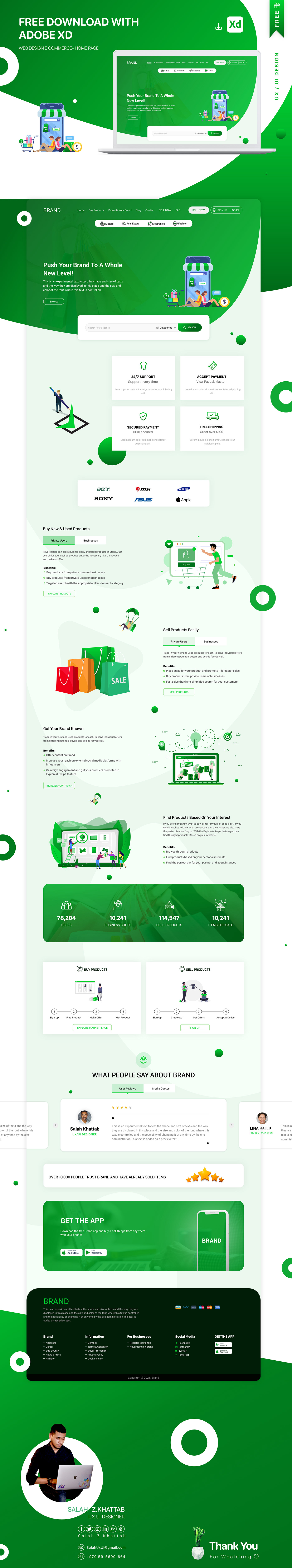 Adobe XD Ecommerce free download Free Template template template adobe xd template web design Web Design  web design ecommerce