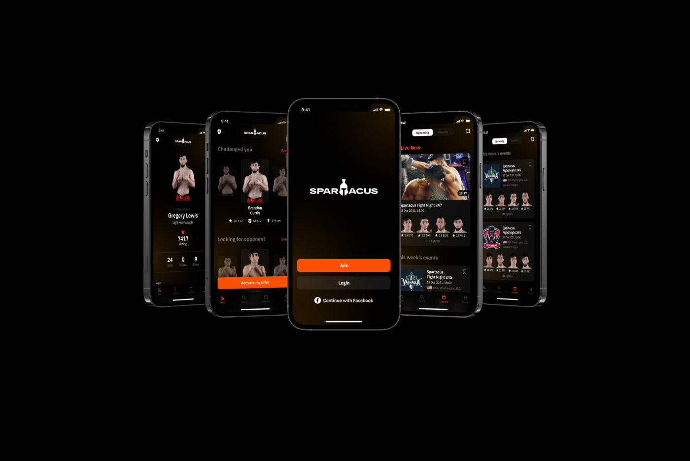 app fight ios MMA modern trend UFC UI/UX