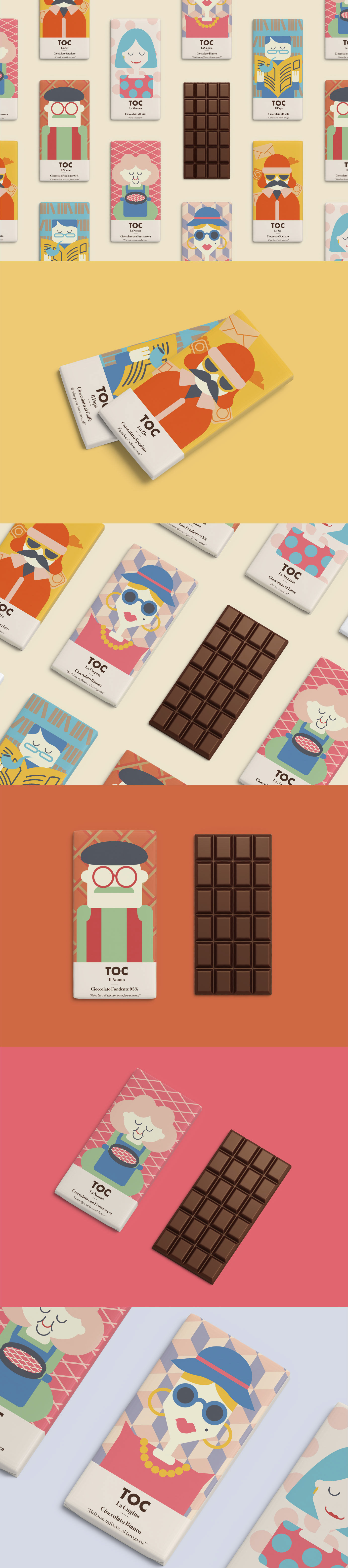 brand chocolate colorful ILLUSTRATION  logo Packaging pattern cartoon Character chocolatepackaging  