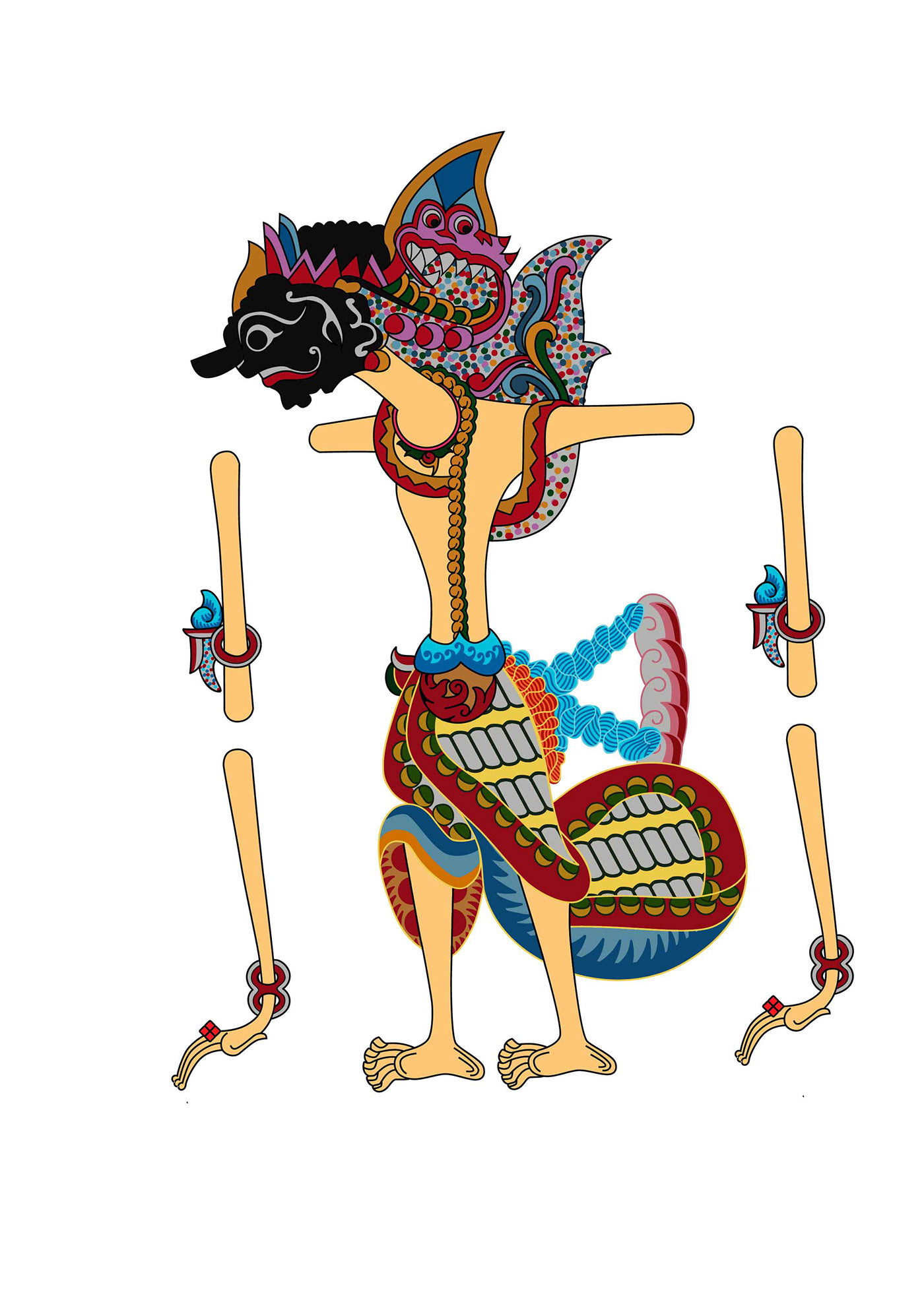 vector Kurawa mahabarata Wayang digital illustration Character design  artwork ILLUSTRATION  Dhuryudana Dhuryudhana