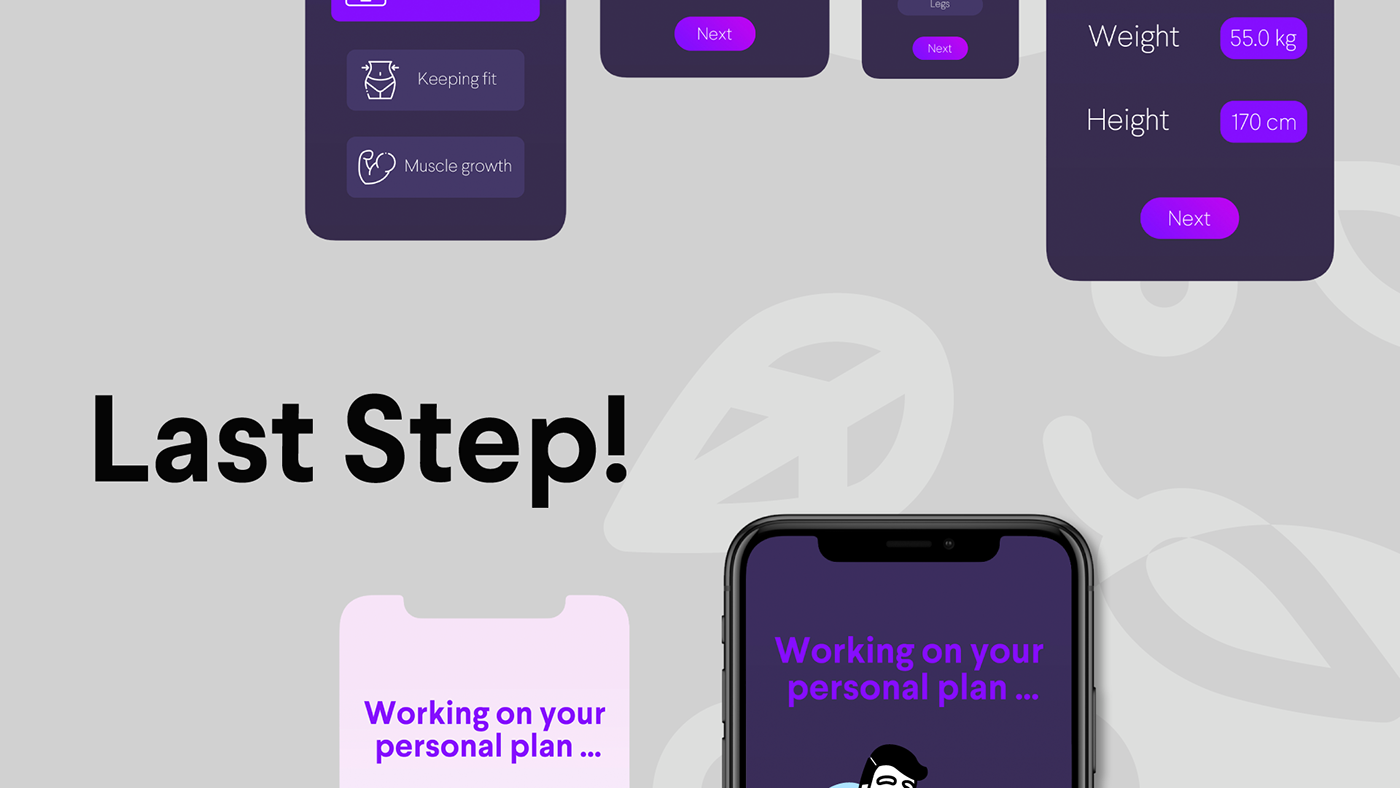 app Interface Mobile app purple sport UI ux/ui