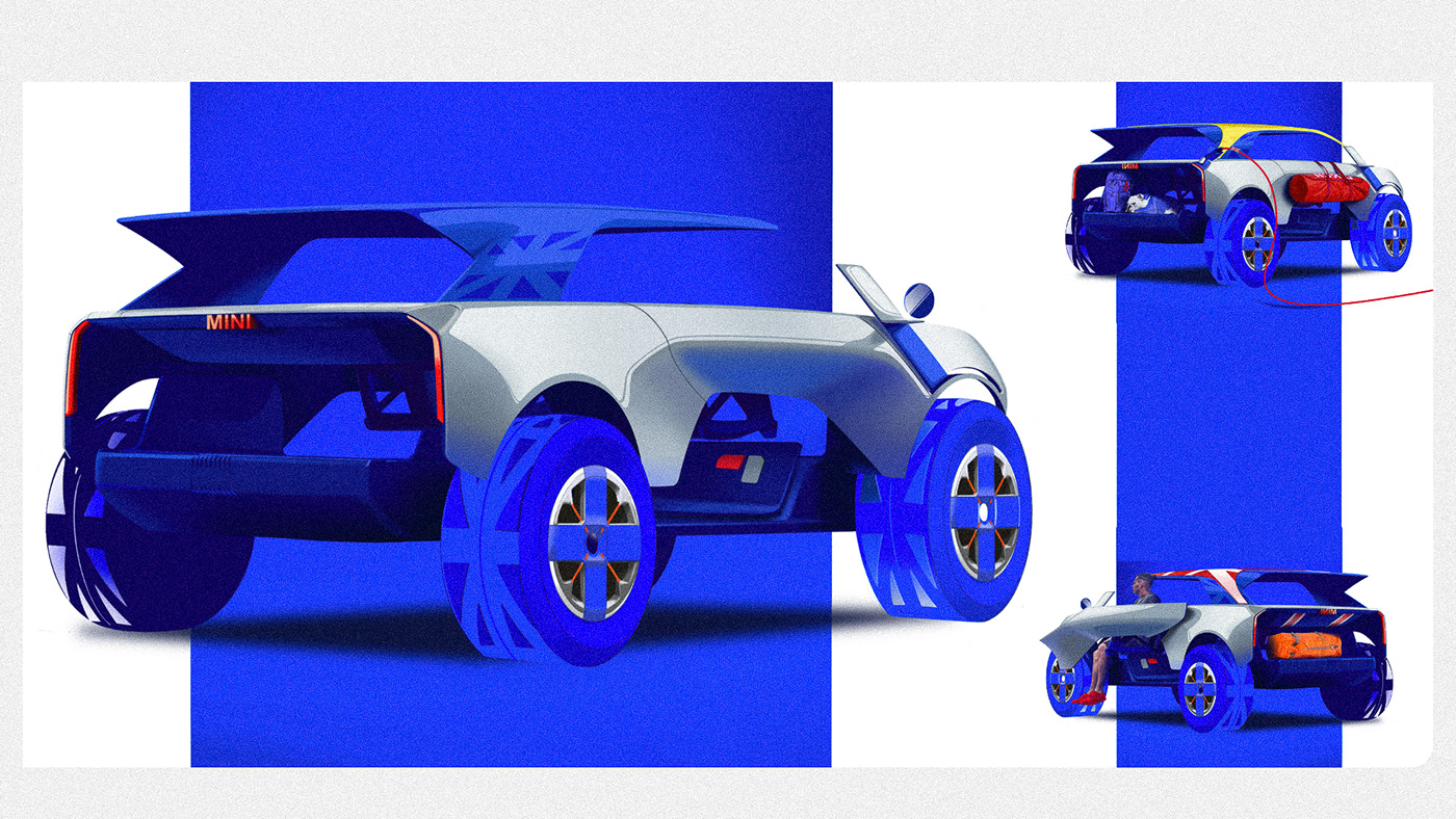 concept automotive   design minimal car Vehicle 3D modern CGI minimalistic
