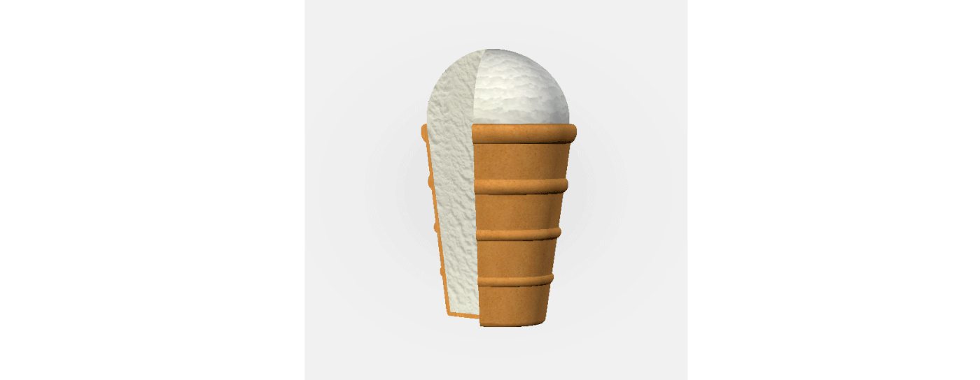 3D branding  ice cream UI ux