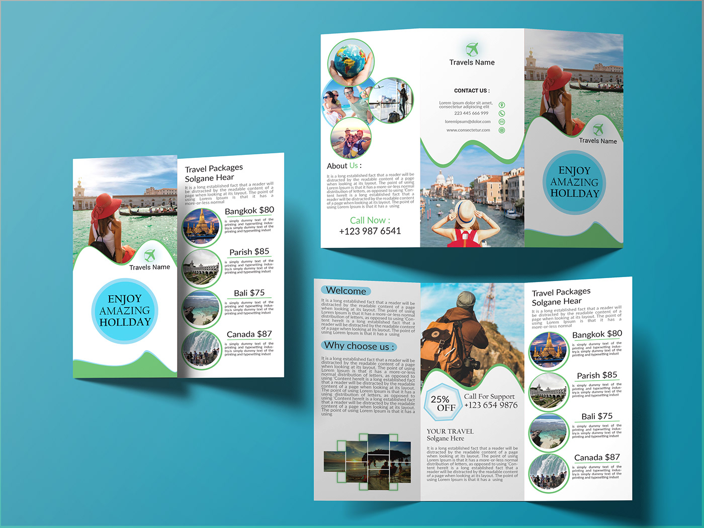trifold brochure Travel traveltrifoldbochure grip graphicdesign design flyer brochuredesign trifoldbrochuredesign