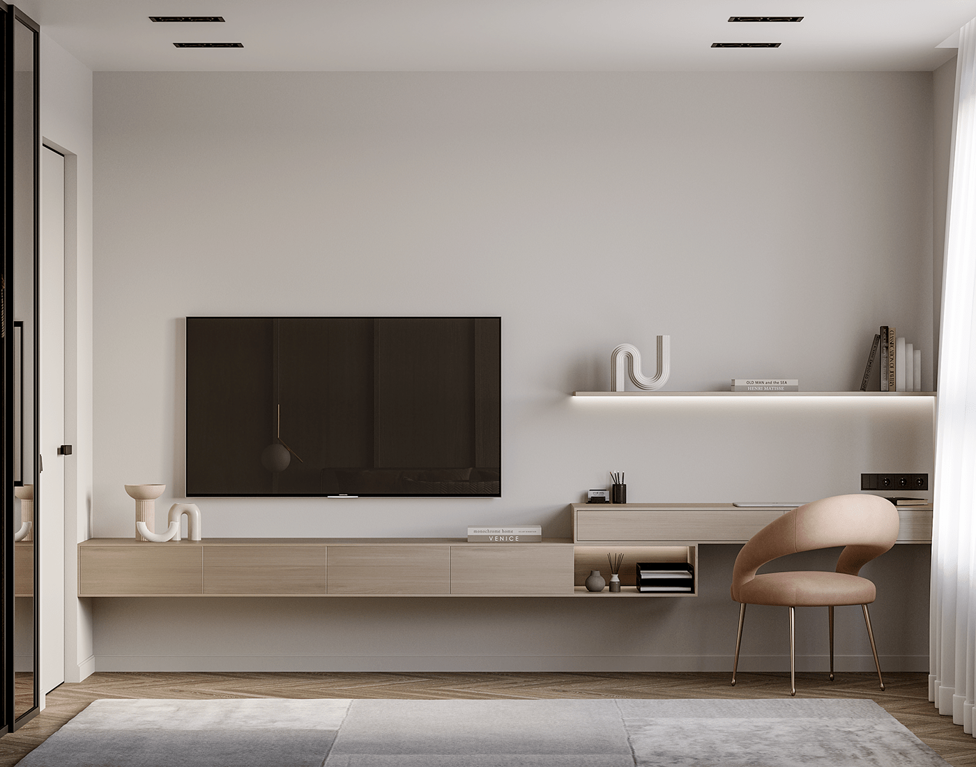 3ds max 3dsmax 3dvisualization bedroom bedroom design corona Interior interior design  visualization wood