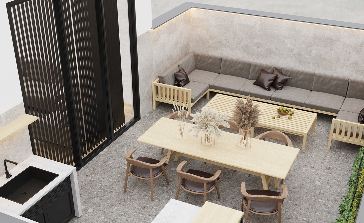 3D architecture bedroom design desing Interior interior design  modern open kitchen Render visualization