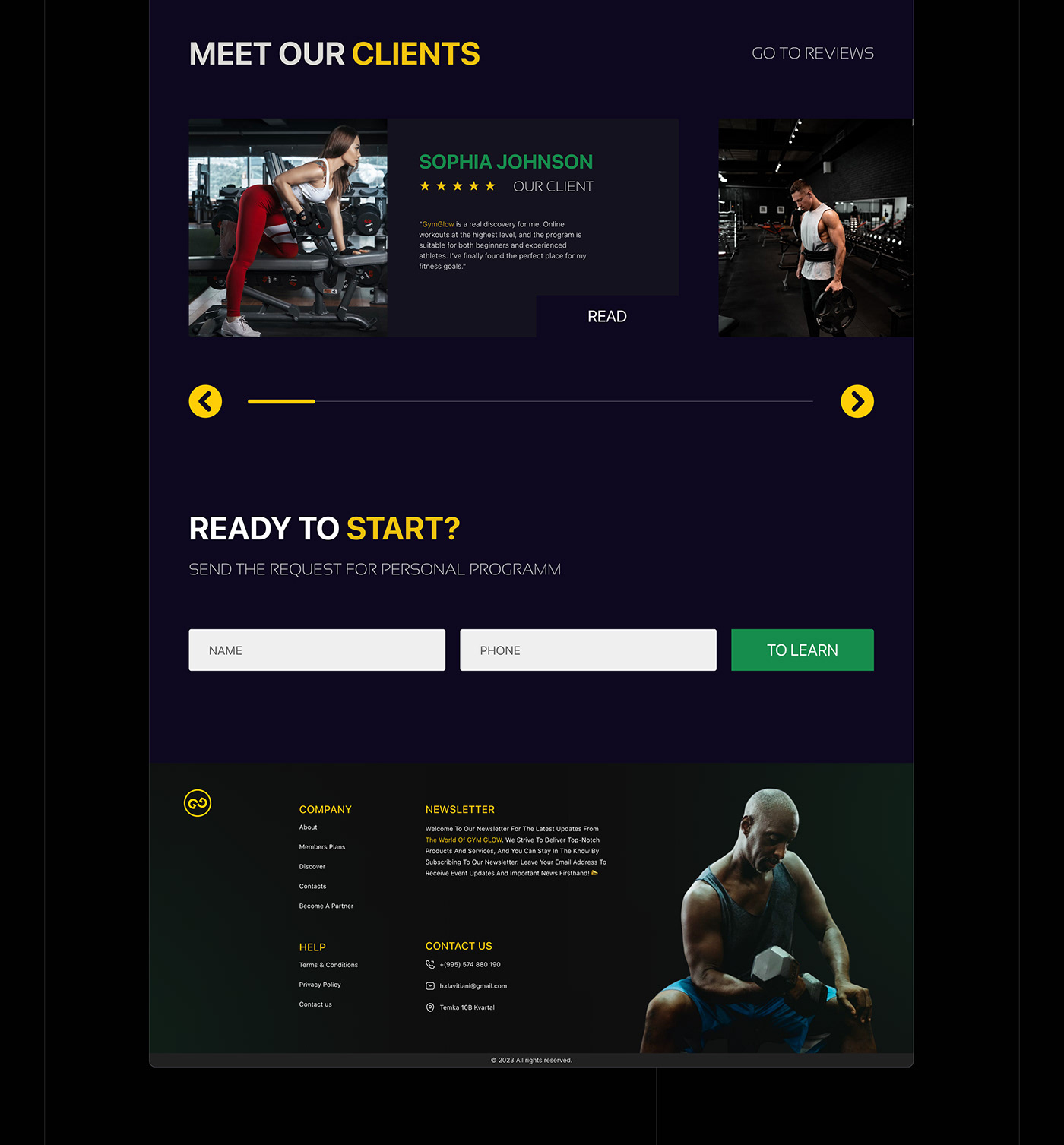 UI/UX ux/ui ui design landing page Web Design  user experience Figma design fitness gym
