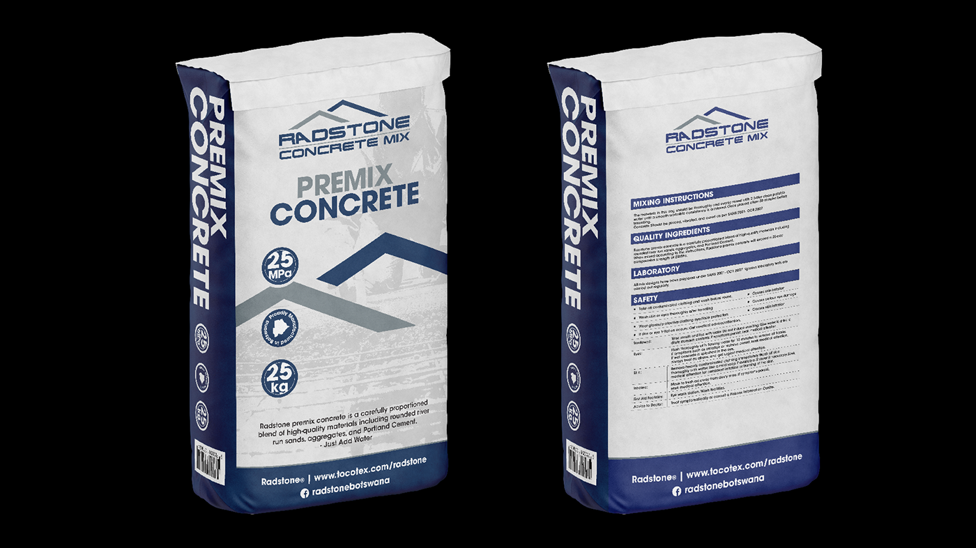 bag branding  cement concrete design graphic design  logo Logo Design mock up Packaging