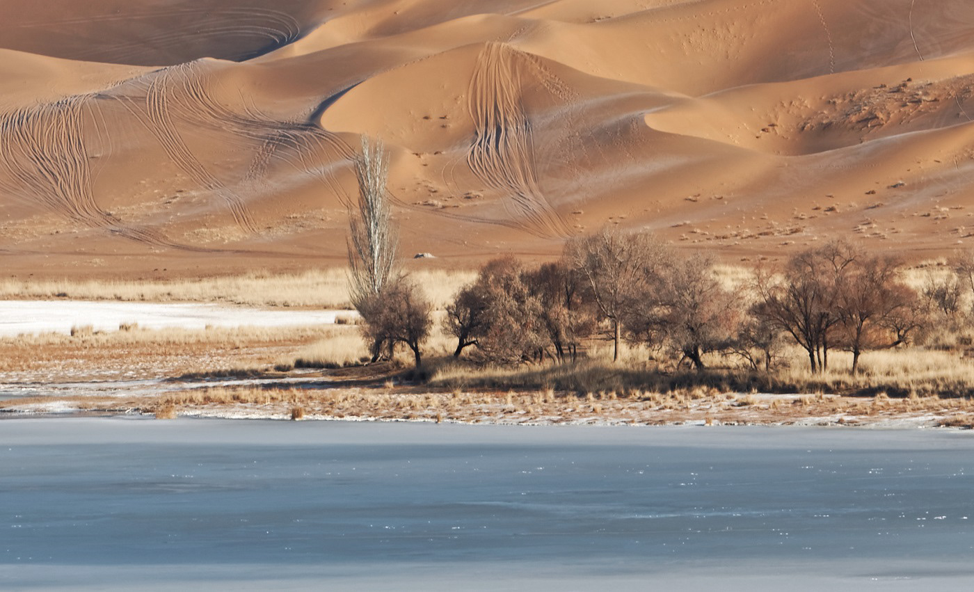 desert Nature Landscape dunes sand lake Photography  Travel china badain jaran