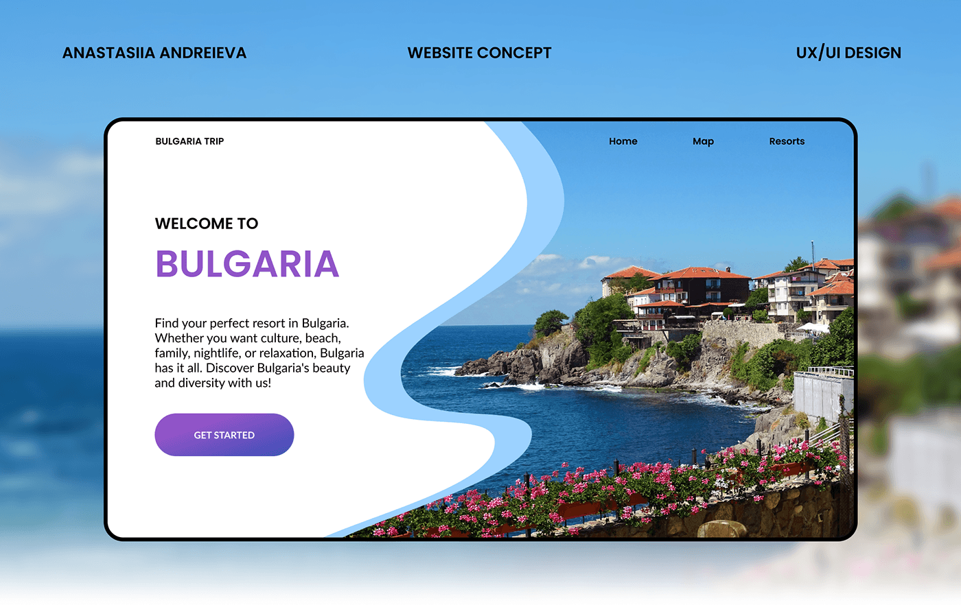 Website Web Design  Travel Travel Website bulgaria UI/UX ui design Figma photoshop