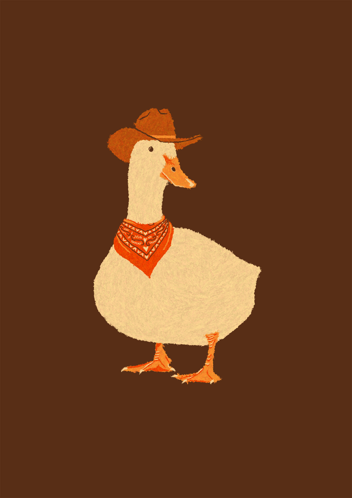 cowboy duck stetson cowboy hat Bandana western wild west farm animals Yeehaw cowgirl