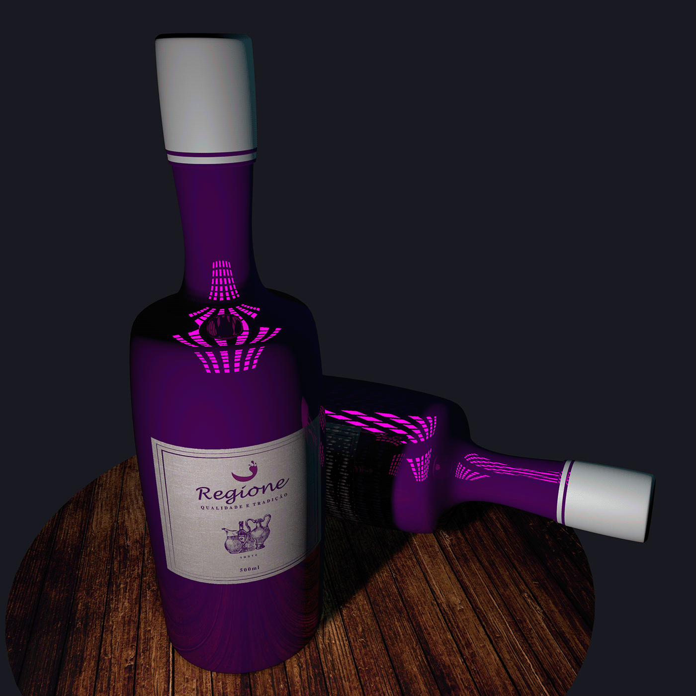 Image may contain: purple, bottle and indoor