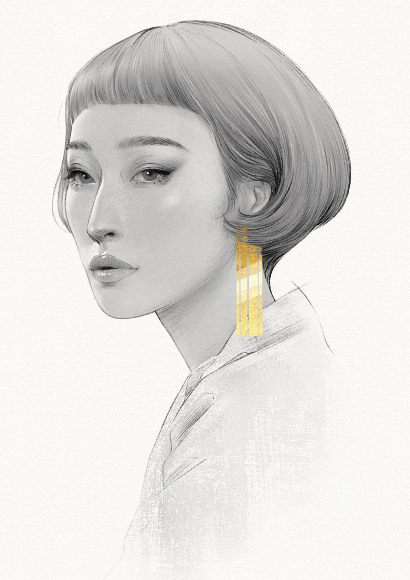 alex tang fashion illustration fashion portrait pencil sketch portrait PORTRAIT DRAWING portrait illustration Procreate