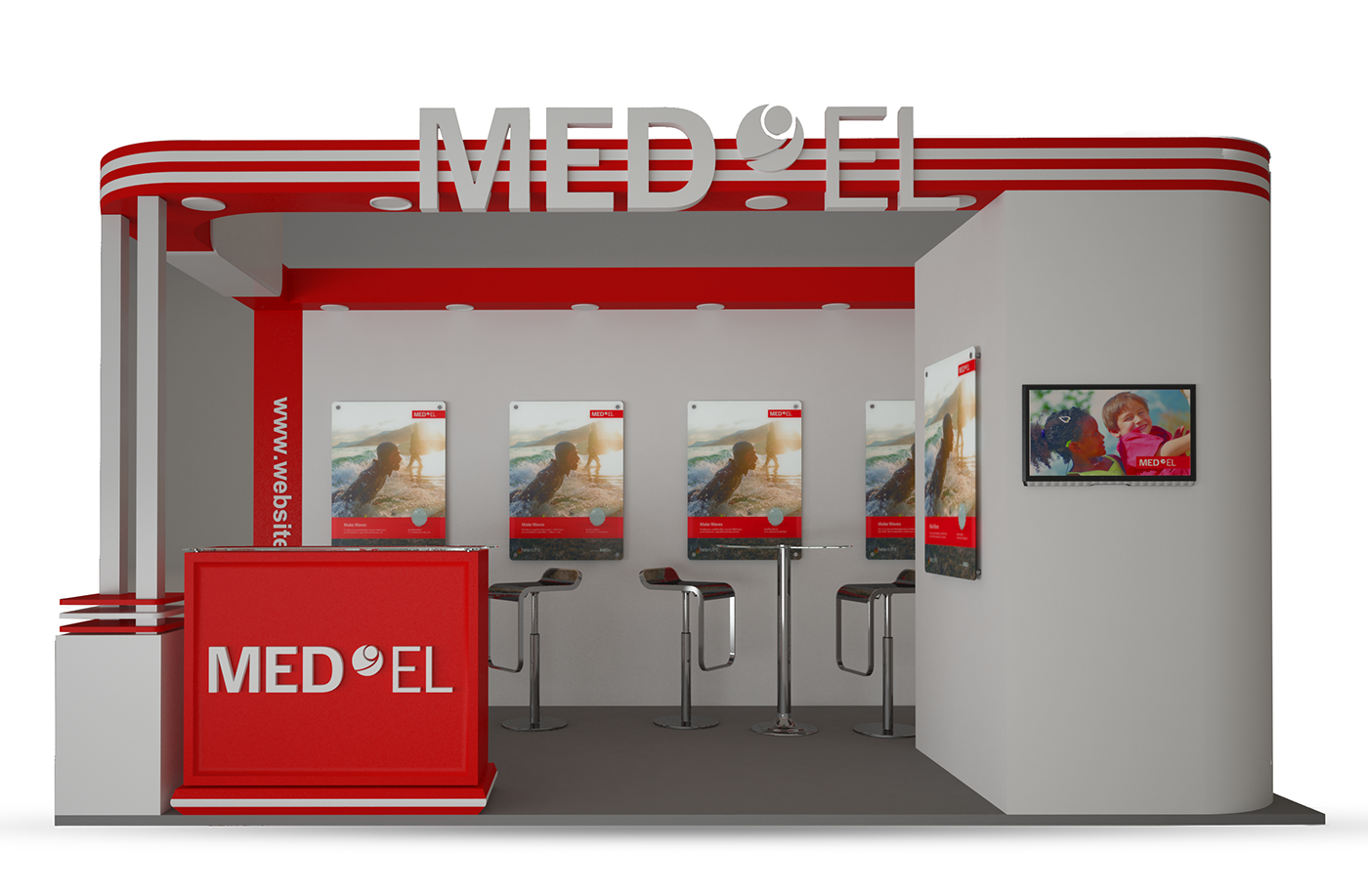 Exhibition  Stand 3D vray Event booth