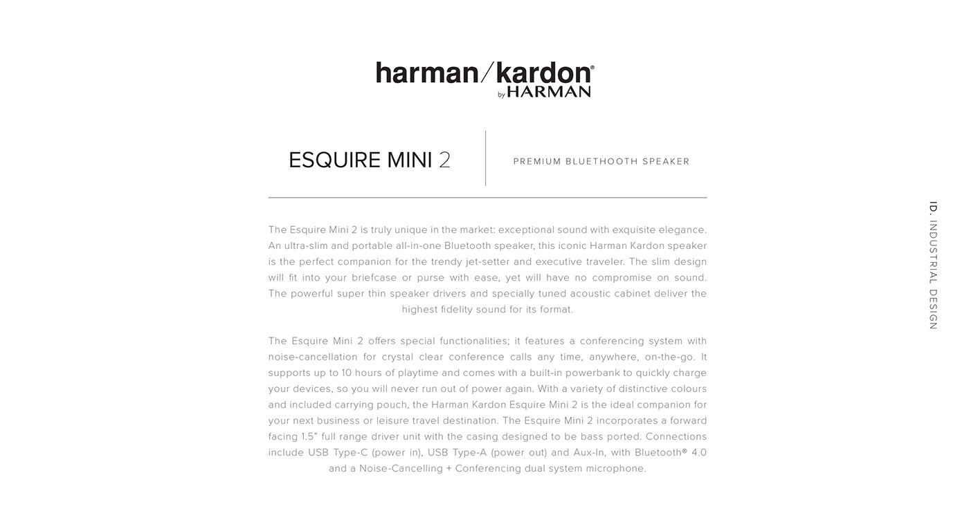 bluetooth esquire mini 2 Harman Harman Kardon music portable premium sound speaker Ultraportable