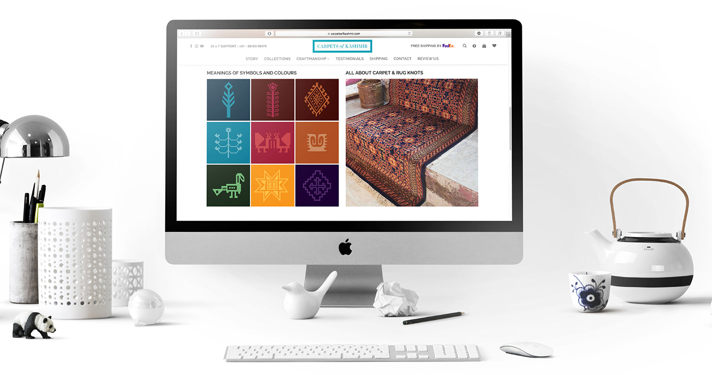 carpets brand identity revival digital design carpets of kashmir motif