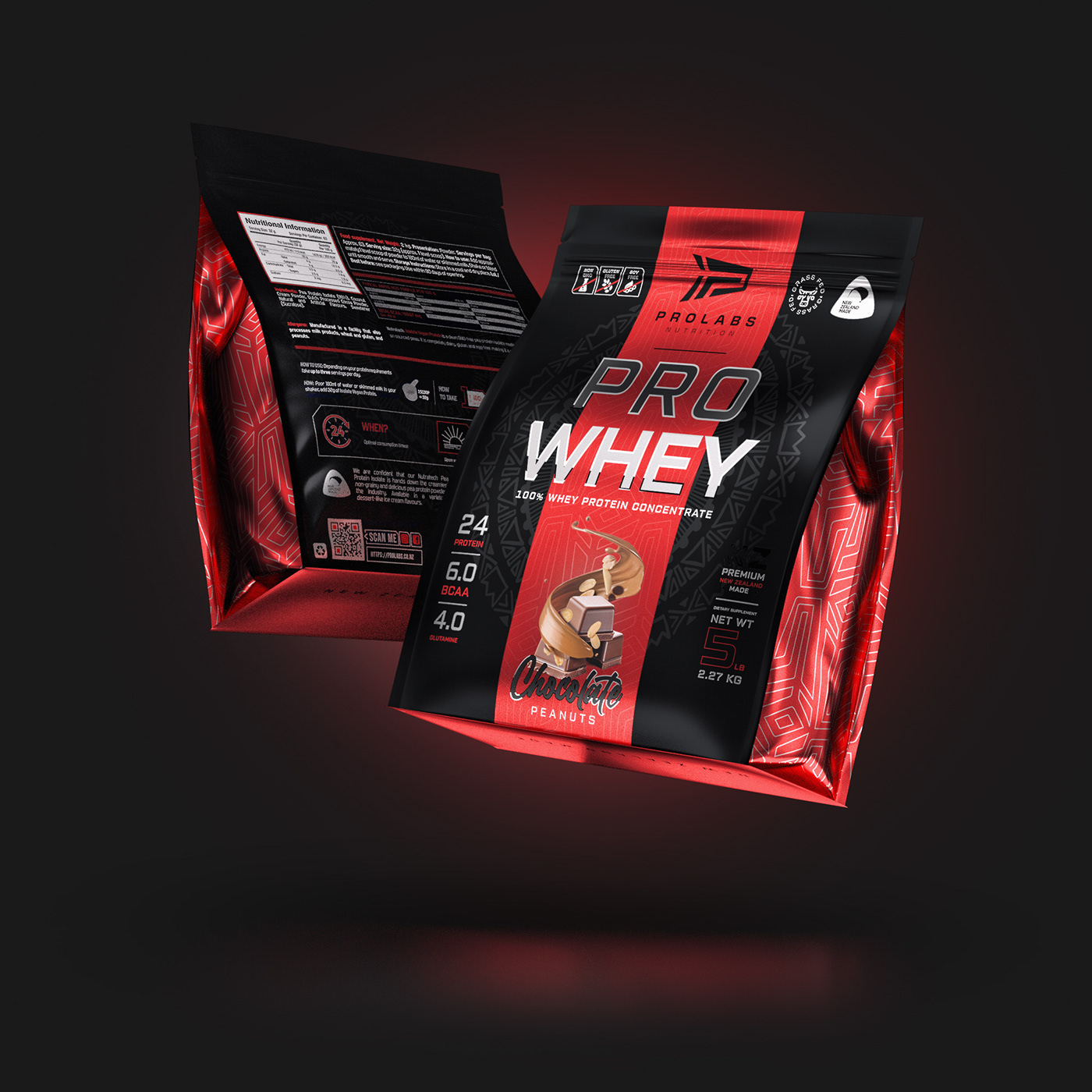 Protein Doypack in Red
