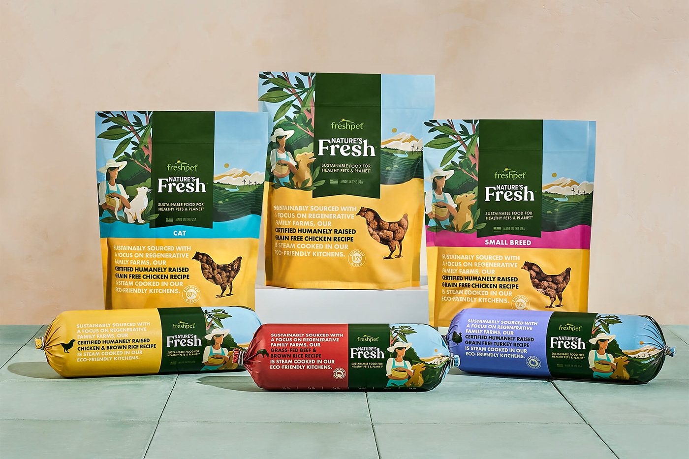 animation  brand identity branding  farm design fresh food ILLUSTRATION  Logo Design Packaging pet food Sustainable