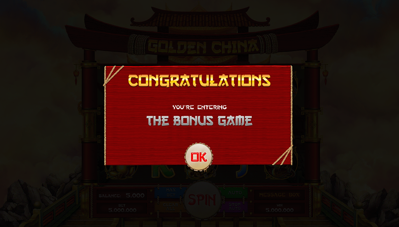 china temple gold dragon Panda  tiger slot game casino game Digital Art 