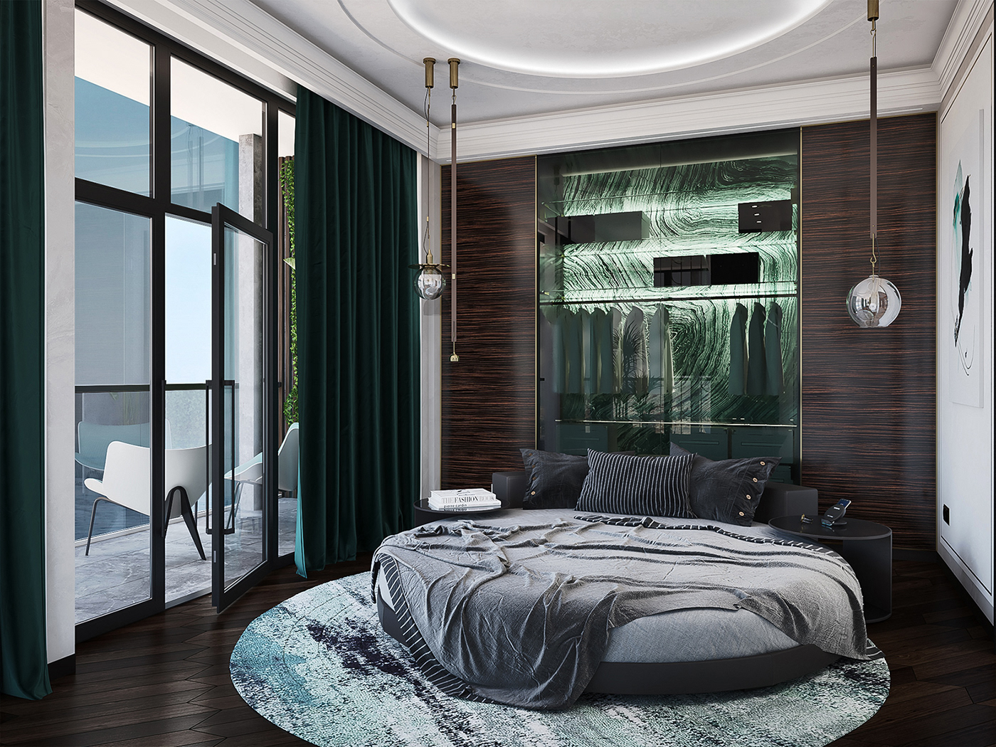 3D bedroom bedroom with bath design modern Odessa visualization