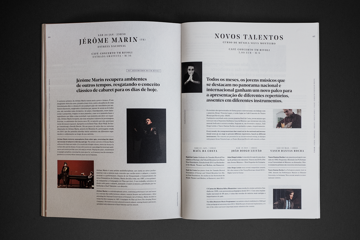 porto editorial Theatre programme culture oscar maia Layout print typography  