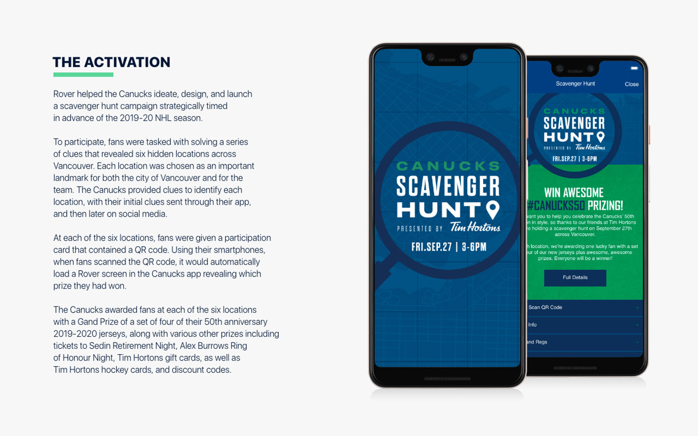 digital app sports marketing   Scavenger hunt mobile ui ux Rover SDK beacon QR Code