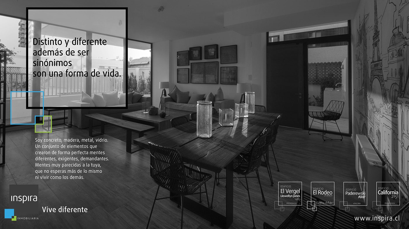 inmobiliaria inspira chile arquitectura arte diseño design Advertising  digital edificio