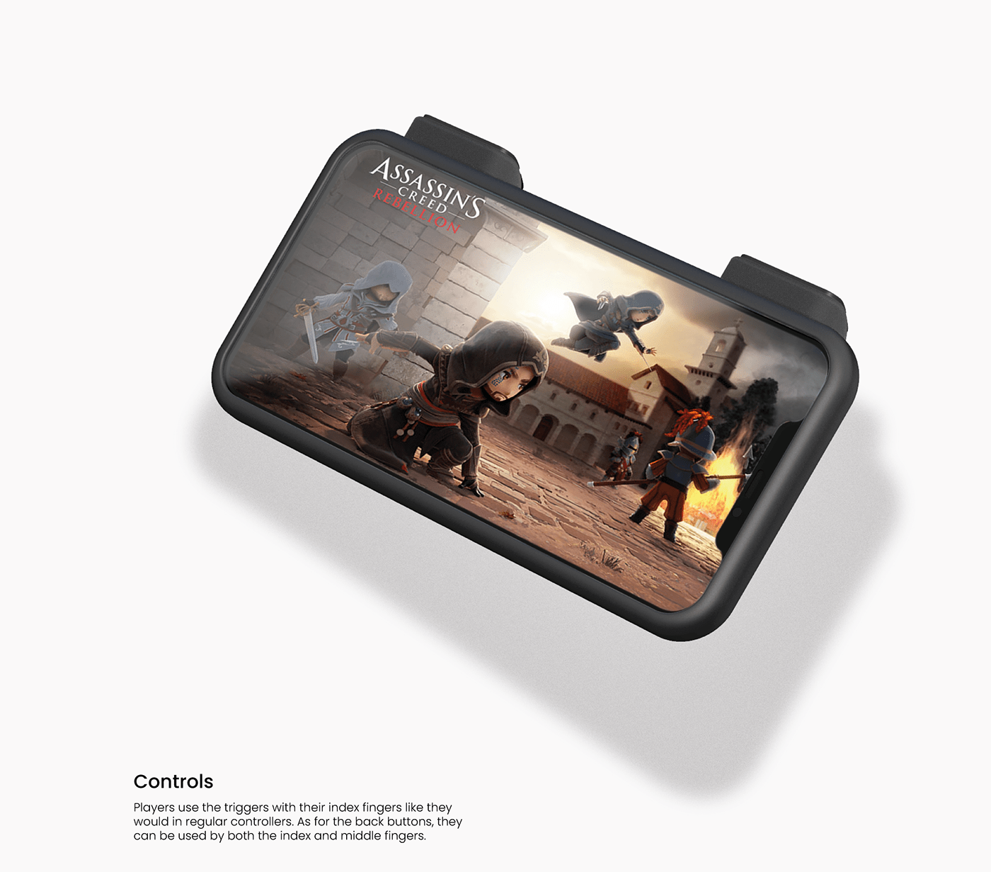 controller Game Controller Gaming mobile gaming Phone controller wireless charging case product design  game rendering