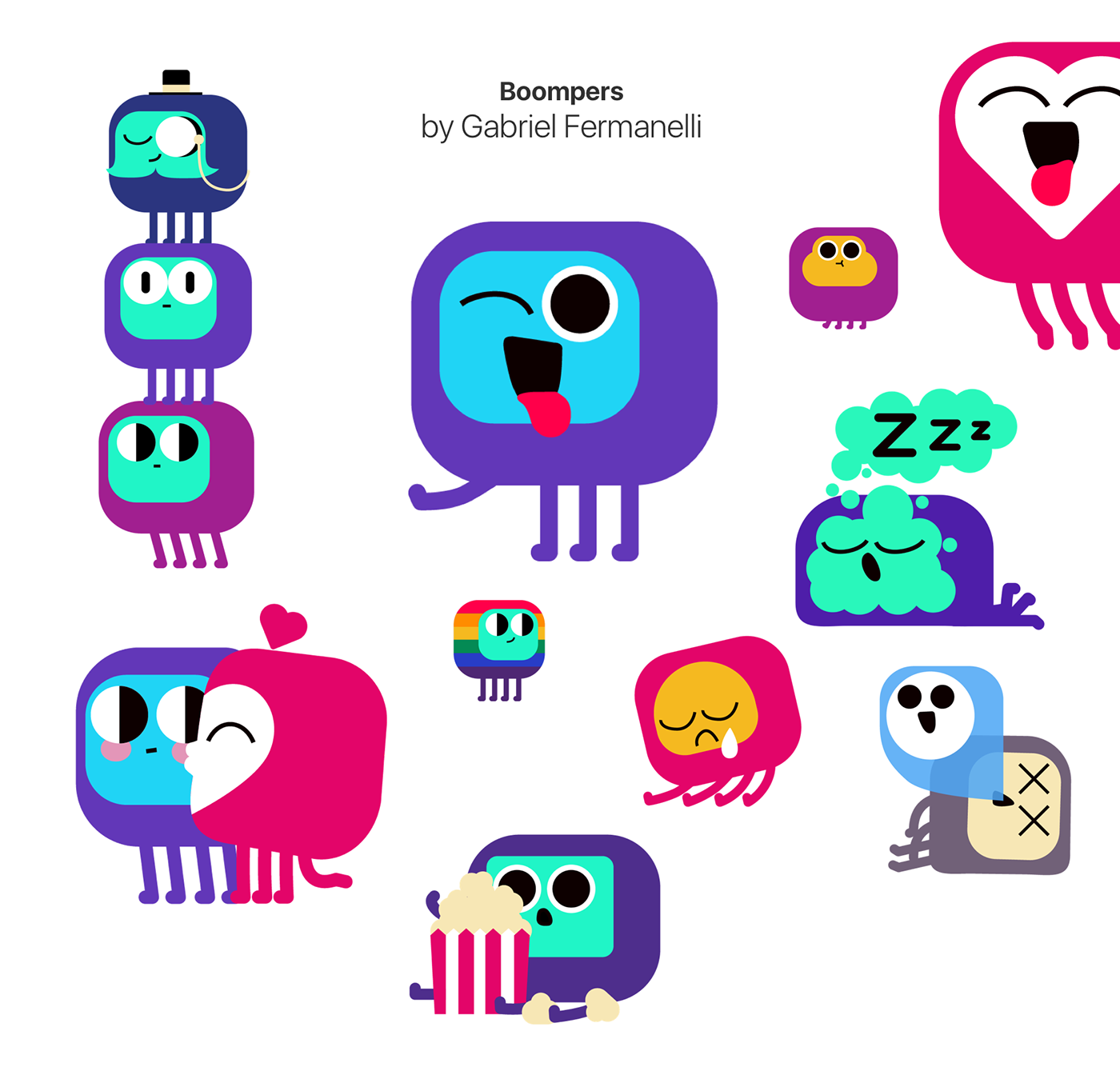 stickers ILLUSTRATION  characters ios