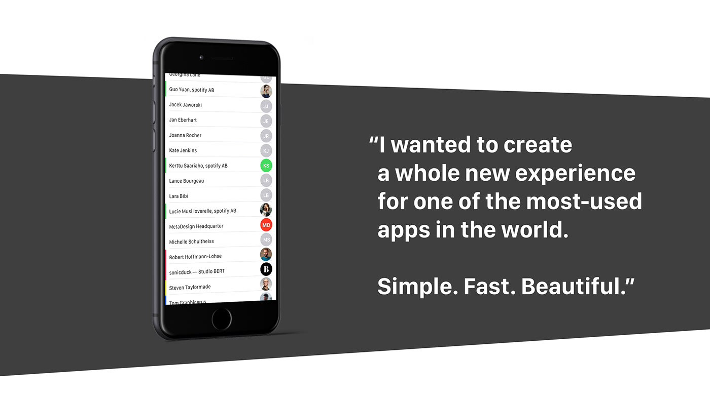 app Appdesign apple contact Interface iphone skin UI uidesign ux