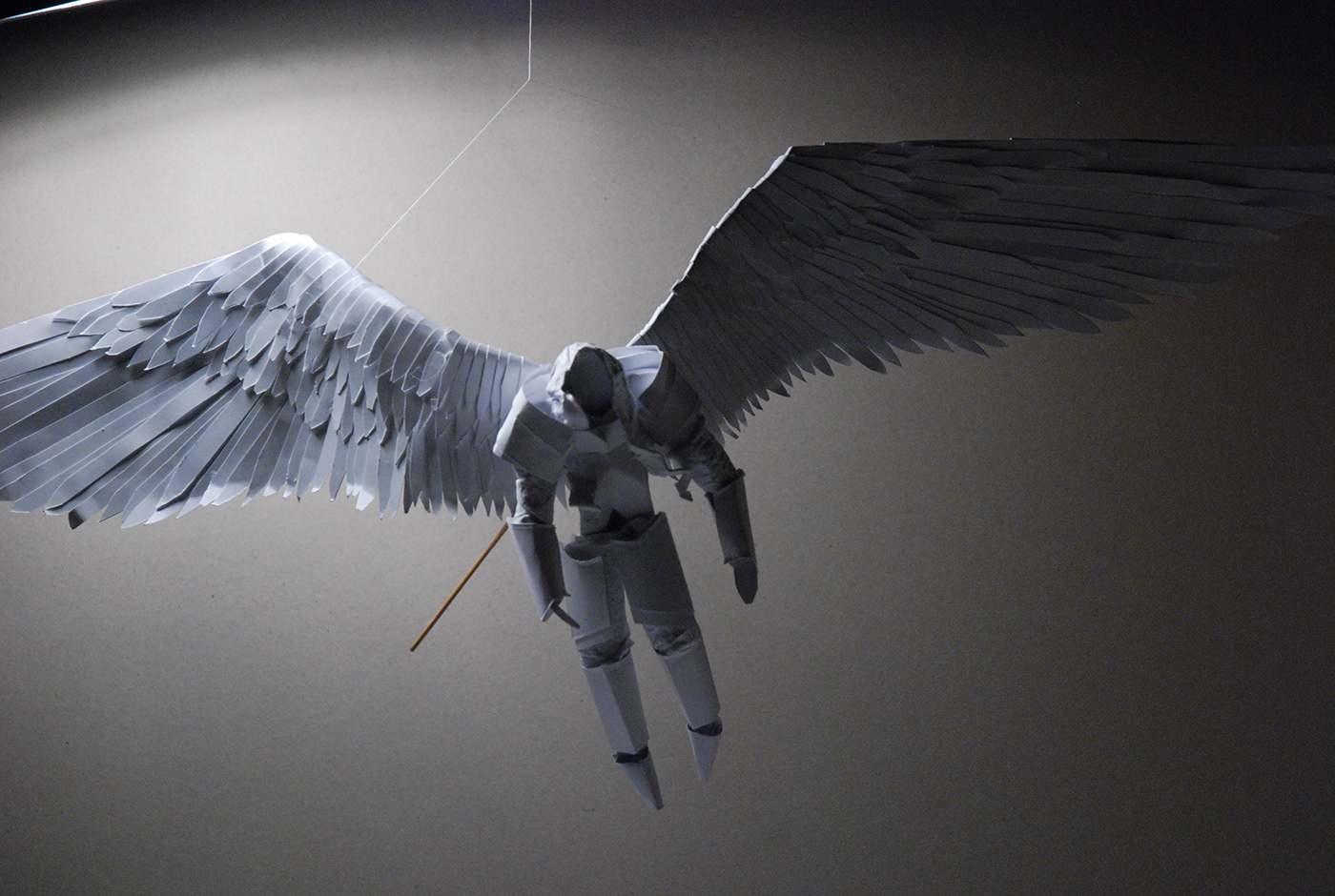 paper sculpture archangel fight год evil satanic archangel Michael
