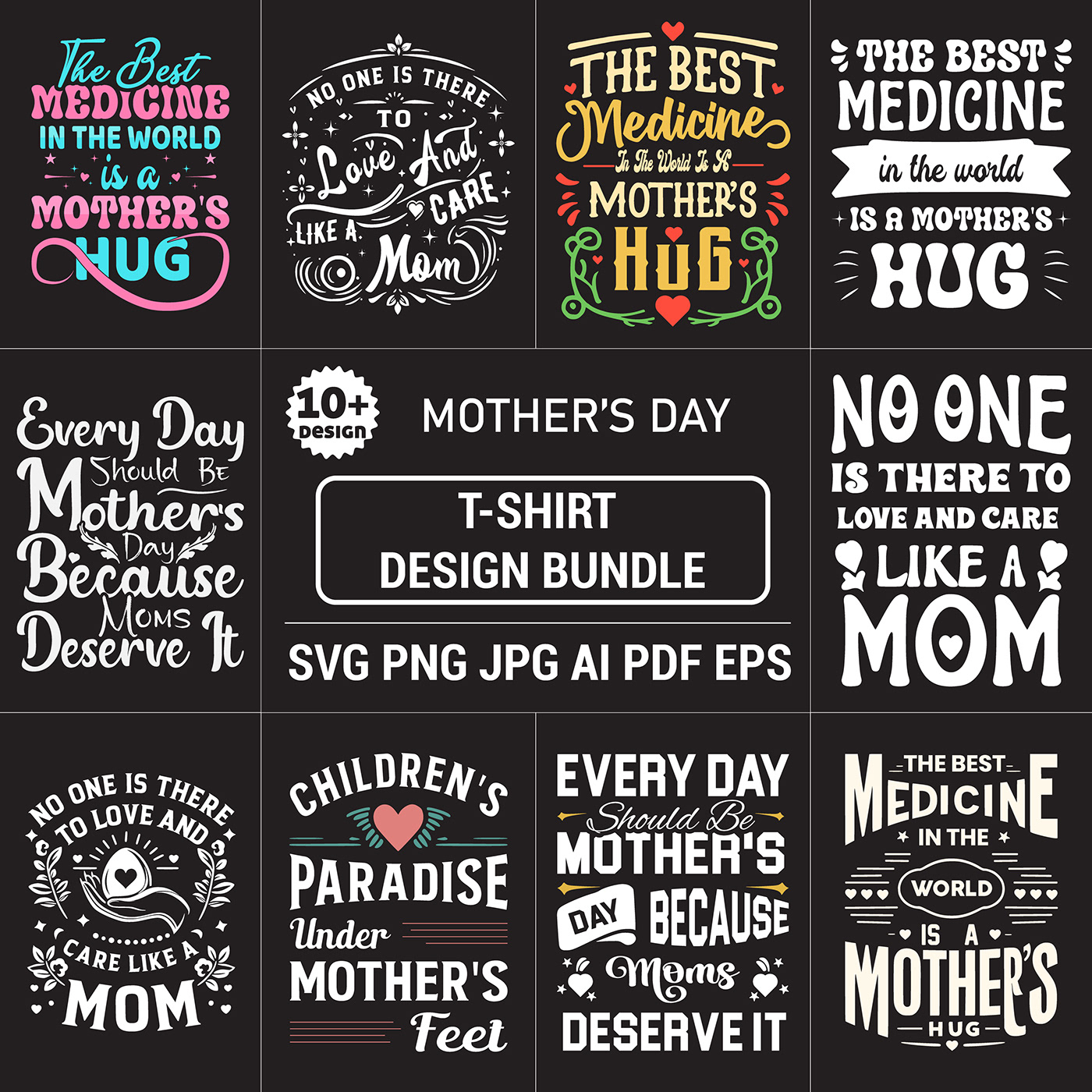 Mom t-shirt designs bundle