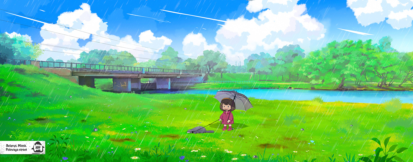 anime art background color concept Drawing  game Ghibli mambeskaart