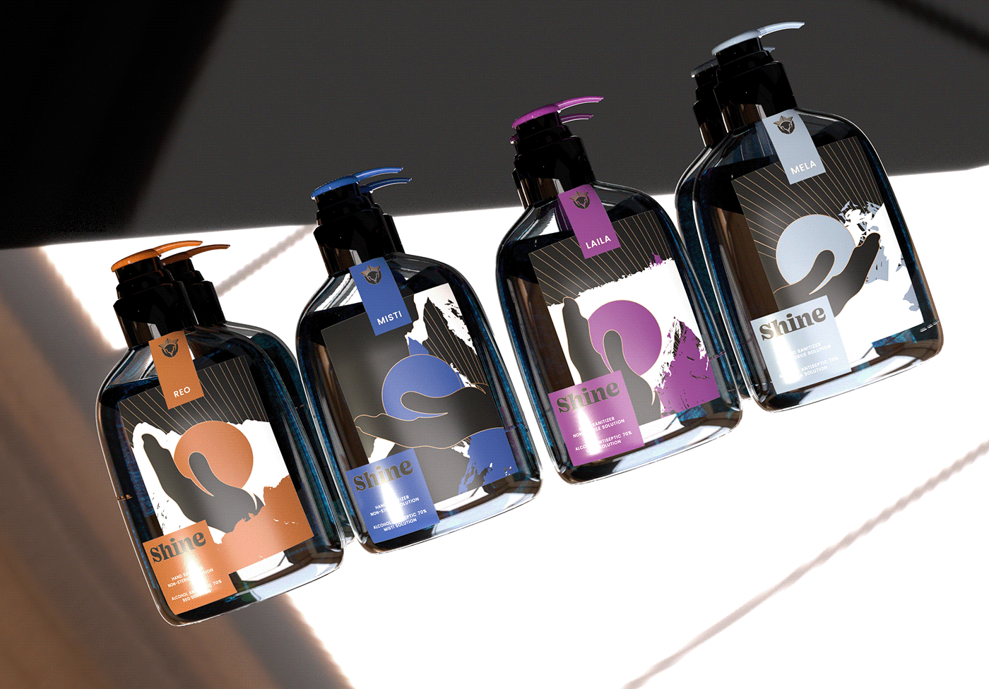 brand identity branding  concept gel hand logo Logo Design Packaging sanitizer visual