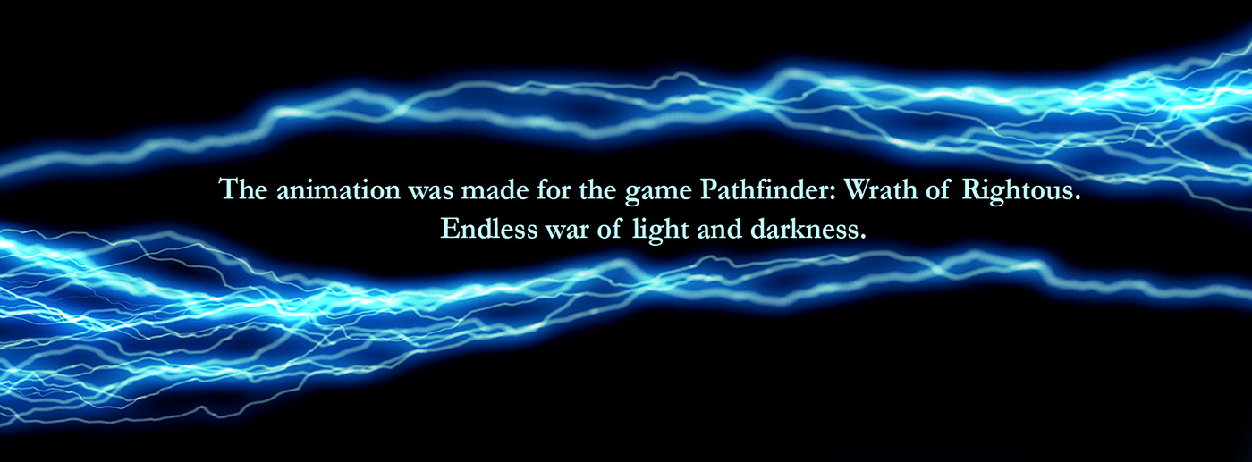 animation  fire pathfinder fx effect Games darkness evil lightning