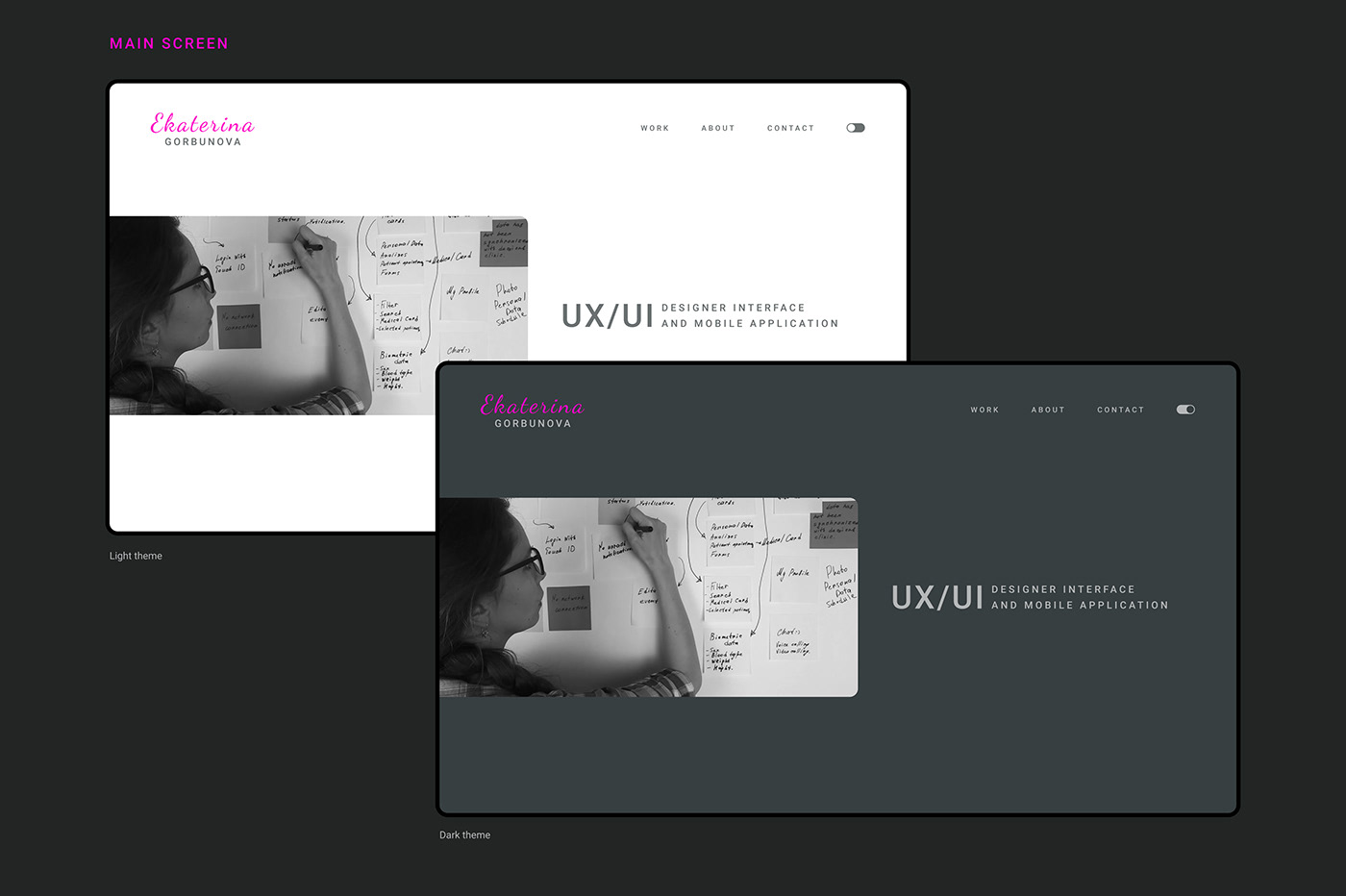 design Interface landing page portfolio site UI ux ux/ui Web Design  Website