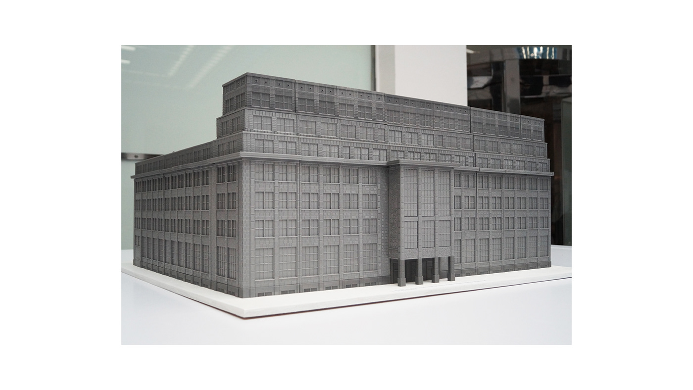 architecture building 3D model 3d printed 3d printing Exhibition  modernist monumental scale model warsaw