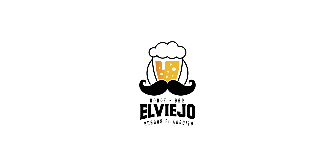 brand identity Logo Design Logotype sport bar nicaragua bigote beer cerveza el viejo gsolutions