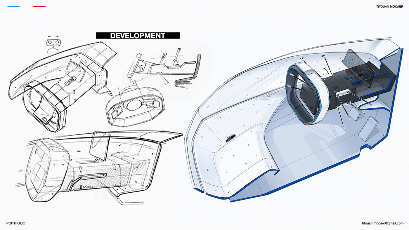 Automotive design car design Lexus photoshop portfolio sketch sketchbook Design Book