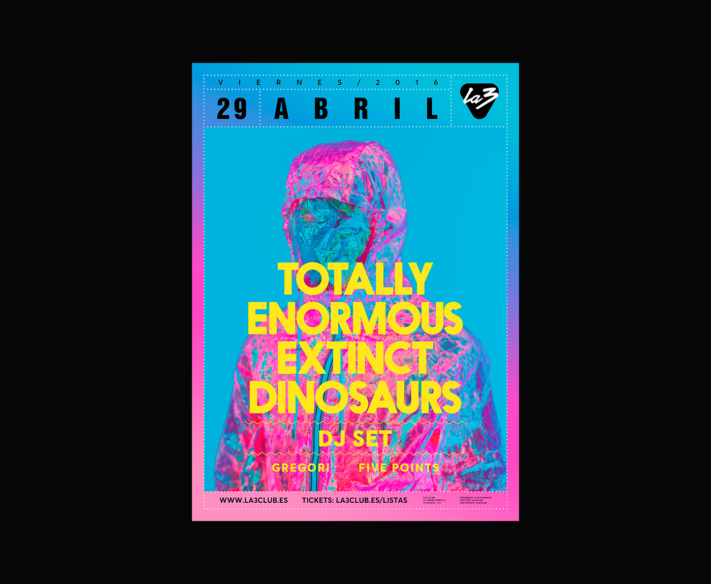 poster artwork flyer music electronic music graphic design  valencia spain La3 club