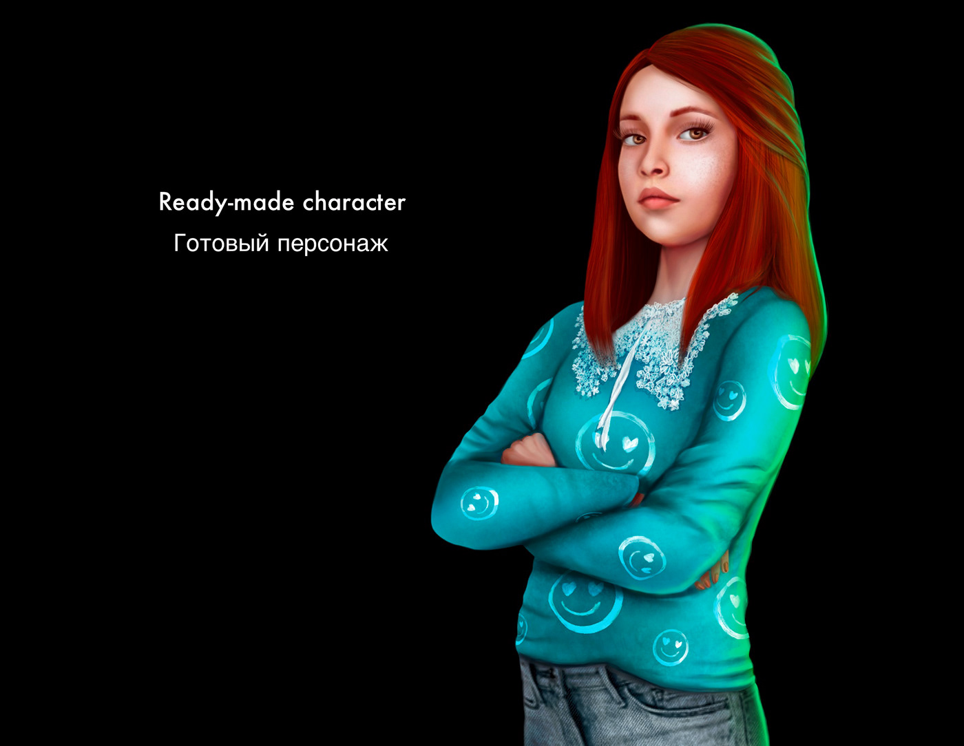 girl Character digital illustration Character design  ILLUSTRATION  Digital Art  SemiRealism portrait game design  Illustrator
