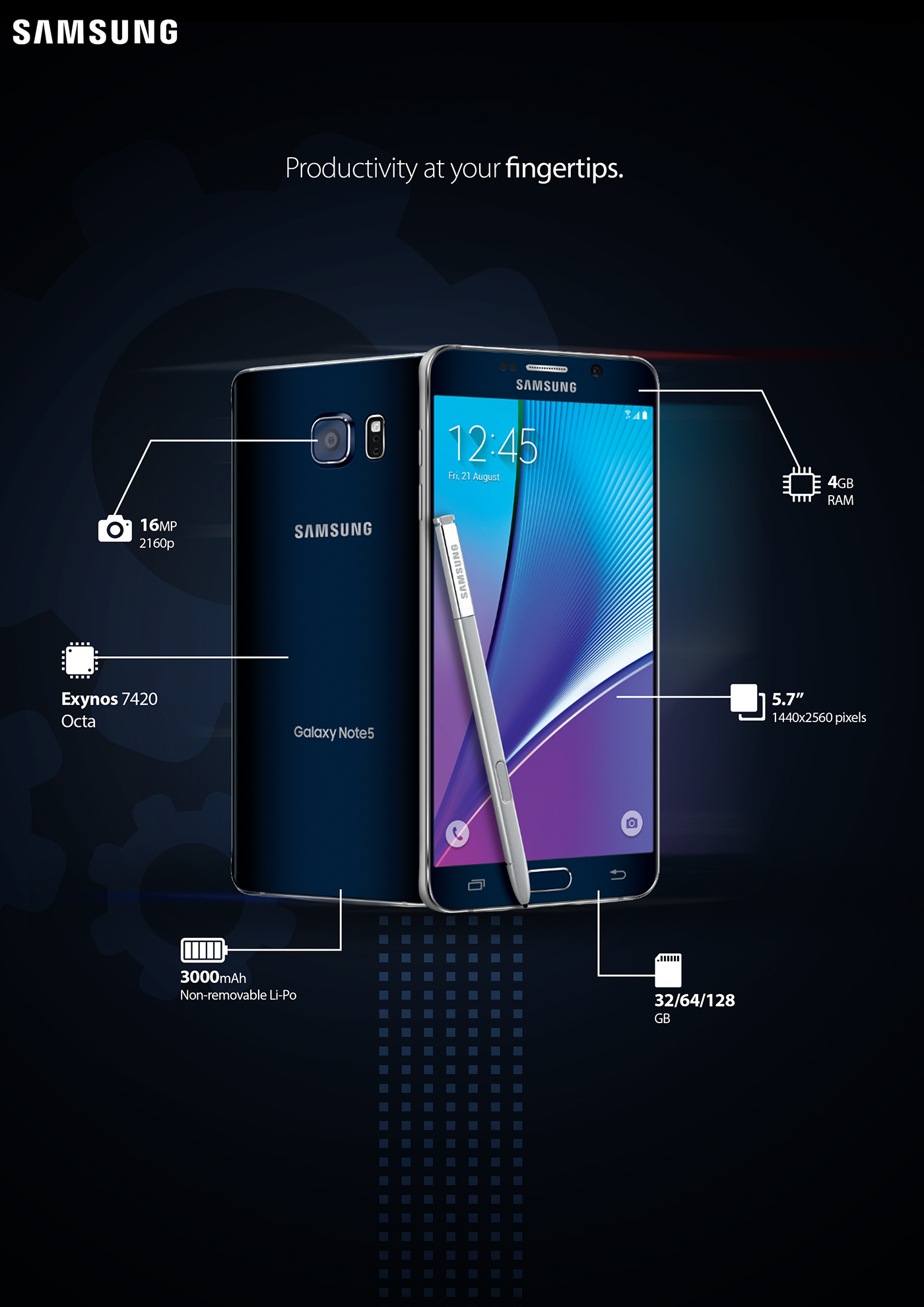 marketing   Samsung note5 graphics design ADV flyer concept