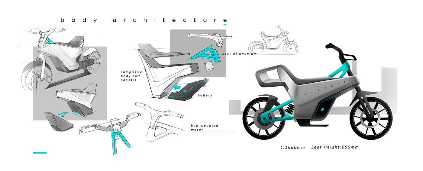 Electric Scooter electric Bicycle Design Bicycle Scooter